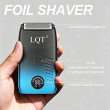 LQT Household Grooming Kit(2pcs/3pcs/4pcs), Cordless Rechargeable Hair Clipper & T‑Blade Trimmer & Foil Shaver & Nose Hair Trimmer, LED Digital Display, With Multiple Guide Combs, USB-C Charging, Christmas Holiday Gift For Men - View 9