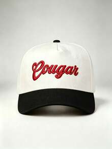 1pc Men 'eougan' Embroidered Two Tone Baseball Cap Adjustable Design Perfect For Spring And Fall Trips, Beach Parties, Running, And Sun Protection - Multicolor - View 11