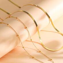 Glossy Double Layer Snake Bone Waist Chain Adjustable Gold Belly Body Chain Summer Beach Bikini Club Party Accessory For Wome - Gold - View 6
