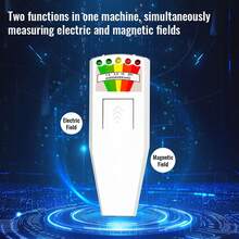 Portable Professional 5-LED EMF Meter, Magnetic Field Detector Counter, Ghost Hunting & Paranormal Research Tester - White - View 1