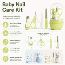 Bộ 4 món bấm móng tay chống kẹp cho bé kèm hộp đựng trong suốt, bấm móng/kéo/dũa móng cho trẻ sơ sinh - Nhiều màu - Xem 2