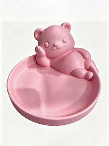 Vigour Summer Cute Bear Jewelry Storage Tray, Key & Small Item Holder, Bedroom & Living Room Desktop Decor, Home Organization, Suitable For Small Objects, Commemorative Gift, Halloween & Christmas Gift, Best Choice - Multicolor - View 13