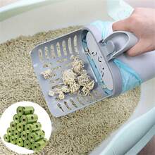 [Hot Seller]Cat Litter Scoop With Detachable Trash Bag Holder - Durable Plastic Scoop With Baffle, Easy To Clean Litter Box - Suitable For All Cat Breeds (Random Trash Bag Style) - Grey - View 7