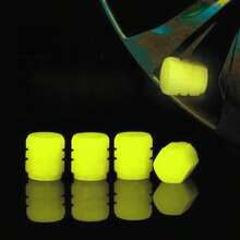 Long Lasting Glow In The Dark Tire Valve Caps – 4/8 Pack Light-Absorbing Fluorescent Valve Stem Caps That Charge By Day & Glow All Night, Universal Fit For Car, Motorcycle & Truck - A - View 9
