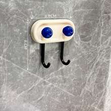 Dopamine Hook, Strong Adhesive Hook No Drilling Required. Invisible Double-Head Hook Suitable For Bathroom And Kitchen Doors. - Multicolor - View 11