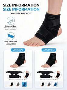 1 par 2 st justerbara kompressionsstöd för anklar, stickade och andningsbara, sportskydd för stukning och återhämtning, unisex, one size, fitnessankelstöd - flerfärgad - Visa 3