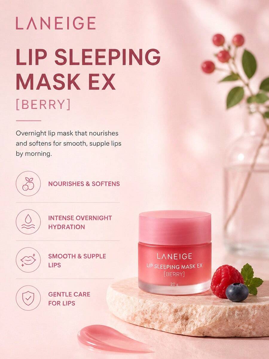 Laneige - Lip Sleeping Mask Ex Berry (20g) - Clear - View 1