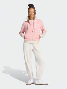 Adidas Originals Women's FAN OG TT Knit Jacket No Hood LD8923 - Baby Pink - View 6