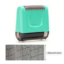 1pc 1.65 Inch Wide Privacy Roller Stamp Identity Information Anti-Leakage Protection Express Package, Letter & Document Address Confidentiality Masking Stamp - Green Shell - View 15