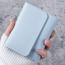 Minimalist Short Women's Wallet Student Ticket Holder Multifunctional Card Holder Coin Purse Tri-Fold Ultra-Thin Smooth Surface Wallet - Multicolor - View 14