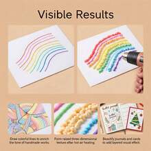 2026 Back To School Popcorn Pen, Colorful DIY Art Toy, 12-Color 3D Drawing Markers, Suitable For Children's Craft Activities - Multicolor - View 2