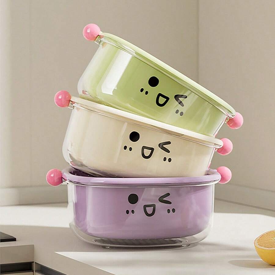 Rổ lọc đa năng nhà bếp có nắp, rổ lọc trái cây hai lớp chống bụi, rổ rửa rau củ dung tích lớn, phù hợp cho bếp gia đình và phòng khách - Một kích cỡ phù hợp cho tất cả - Xem 1
