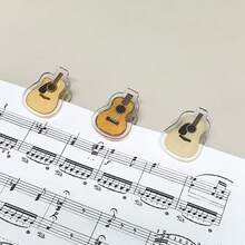 5pcs Piano-Shaped Music Sheet Clips, Instrument Sheet Music Clips, Guitar Mini Sheet Clips, Violin Mini Clips, Music Score Clips, Instrument Memo Clips, Piano Acrylic Mini Clips, Folder, Music Lover Essential Mini Sheet Clips, Creative Stationery, Transparent Mini Sheet Clips, Page Clips, Piano Sheet Clips, Guitar Sheet Organizer - Multicolor - View 9