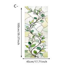 1/3pcs Retro Floral And Vine Privacy Window Film, Reusable PVC Electrostatic Adsorption Window Film, Suitable For Kitchen, Bathroom, Balcony Windows, And Home Decor. - Frosted Glass Sticker - View 11