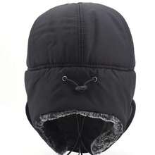 Topi Musim Dingin Unisex dengan Masker Wajah yang Dapat Dilepas, Beanie Rajut Tebal Hangat Cocok untuk Ski, Seluncur Es dan Sepeda Gunung, Penutup Telinga Tahan Angin, Terbuat dari Poliester yang Dapat Dicuci - MultiWarna - View 10