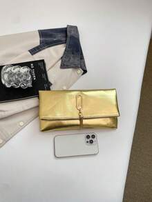 New Luxury High-End Niche Versatile Shoulder Clutch Bag - Gold - View 3