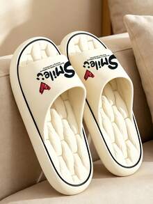 Spring/Summer Fashion Versatile Men's House Slippers, Essential For Home, Office, Outdoor, Hiking, Hotel, Bathroom, Comfortable For Long Wear, Easy To Clean - White - View 3