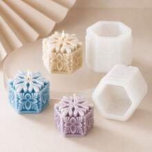 1pc Snowflake Candle Silicone Mold, Snowflake Shape, Suitable For Candle/Soap/Plaster Decoration, Easy To Demold, Multi-Functional Mold. Perfect For Christmas/Winter Decoration/Ice And Snow Theme Party, And DIY Craft Enthusiasts - A-White - View 5