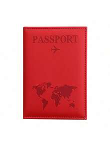 1 pieza Funda de pasaporte de piel sintética, billetera organizadora de tarjetas y documentos, vibraciones bohemias - Multicolor - Ver 13