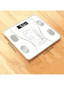 LKZ Multifunctional Smart Body Fat Scale, Extra-Wide Tempered Glass Platform, Large LCD Display, 390 Lbs Capacity, Home Fitness Outdoor, Package Does Not Include Batteries - Multicolor - View 5