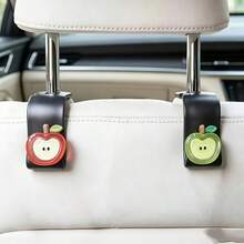 2pcs Upgraded Thickened Car Seat Hooks... Fresh Red And Green Apple... Three-Dimensional Hanging Ornament... Multi-Functional Car Backseat Hook For Hanging Bags, Umbrellas, And Interior Decoration - Apple - View 7