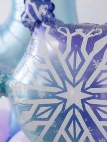 16件組生日派對裝飾氣球，40英吋0-9數字淺藍色鋁箔氣球、漸層雪花氣球，冬季聖誕主題派對裝飾冬季氣球 - 彩色 - 查看 10