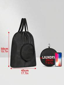 Extra Large Capacity Storage Bag, Foldable Drawstring Storage Bag, Multi-Purpose Rectangular Woven Laundry Bag, Clothing Storage, Suitable For Home And Travel Storage, Shoe Storage Bag, Can Be Used As Laundry Bag Or Back To School Gift - Multicolor - View 7