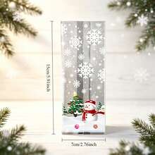 100pcs Christmas Snowflake Gift Bags - Transparent Plastic Packaging, Suitable For Holiday Parties, New Year, Thanksgiving - Multi-Purpose Gift Bags, Decorative Packaging Bags - Matte White - View 3