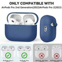 Compatible With AirPods Pro 2 / 3rd Gen 2022/2023/2025, Includes Soft Silicone Protective Case, Portable And Practical, Lightweight And Scratch-Resistant - Navy Blue - View 4