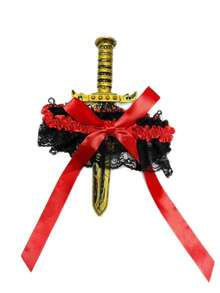 Lace Bow Decor Halloween Leg Strap Sword Leg Accessory Cosplay Jewelry - A - View 8