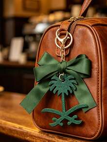 Pu Coconut Camel Palm Tree Bag Charm,Bow Keychain,Leather Palm Tree Bag Accessory,Fashion Women Handbag Charms,Gifts From Middle East,Holiday Gift - Multicolor - View 7