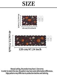 2pcs Halloween Pumpkin & Skull Pattern Kitchen Decor Rug Set, Washable Absorbent Kitchen Floor Mat, Kitchen Accessories Decorative Pad, Halloween Holiday Gift! - Pumpkin Skeleton - View 11