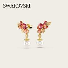 Swarovski GEMA Shimmering Faux Pearl Earrings Studs Women 5688486 - Colorful - View 2