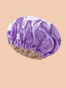 1pc Women's Elastic Satin Sleep Cap, High Elasticity Hair Protection Sleeping Wide Brim Fashion Headwrap - A - View 8