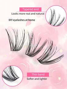 200pcs 30D Cat Eye False Eyelashes, 10-16mm Mixed Length, D Curl, DIY Natural Fluffy Dense Effect, High Cost-Performance, Suitable For Beginners, Reusable, Suitable For Daily, Party, Stage Performance Or Holiday Makeup, Valentine's Day/Christmas Gift - DD - View 6