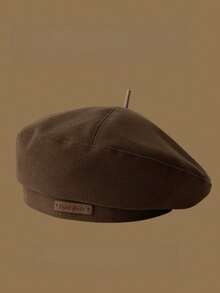 Women's Autumn/Winter Vintage Beret, Multi-Functional Letter Print, Slim Fit, Octagonal Hat, Pumpkin Hat - Multicolor - View 7
