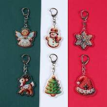 2D Plane - Yzx[2D Plane] 6pcs Transparent Acrylic Beach Theme Keychains, Sea Glass, Starfish, Wave, Shell Souvenir Gift - View 4