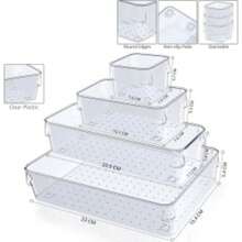 25Pcs Draw Organiser Plastic Box Desk Drawer Fridge Trays Makeup Storage Divider - GB113 - View 7