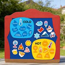 Quixorblex 1 Set Hot & Cold Sorting Felt , Educational Teaching Aid, Temperature Matching Learning Tool, Classroom Learning & Home Education Supplies - Multicolor - View 7