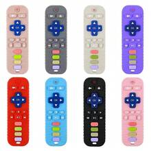 1pc Silicone Remote Control Model, Soft Silicone Teething Toy, Suitable For Toddler Boys And Girls, Christmas Gift, Baby Toy, Soothe Teething Pain, Relieve Gum Pain, Cute Pattern, Remote Control Chewing Toy, Baby Sensory Toy - Multicolor - View 7