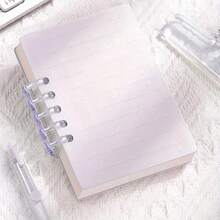 1pc A7 Spiral Bound Notebook (Random Color) - Fresh Candy Color, 86 Pages Thick Paper, Portable Pocket Size, With Elastic Band, Minimalist Design; Suitable For Office, School, Travel And Holiday Gifts (Halloween, Thanksgiving, Christmas). - Rectangle - View 8