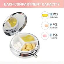 1pc Mini Box Necklace Ring Pill Container With Decorative Horse Theme/Metal Organize/Unique Gift For Travel - Multicolor - View 4