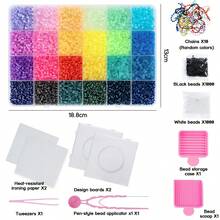 SMI Fine 17,000pcs 2.6mm Mini Fuse Beads Set With Tool Kit, Suitable For DIY Jewelry, Pixel Art, Handmade Decor And Creative Projects - Multicolor - View 3