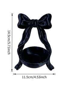 1pc Bowknot Decor Jewelry Tray, Girly Style Storage Box, Ring Holder/Jewelry Tray, Can Store Rings, Keys And Small Accessories, Earrings, Rings, Keys And Small Accessories Organizer Tray, Cute Decorative Storage Dish, Vanity Decor Accessory, Home Decor Bathroom Supplies - Multicolor - View 13