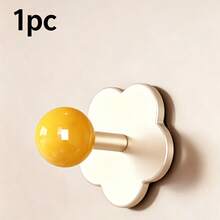 1pc,Dopamine Flower Base Magnetic Hooks, Strong No Drill Magnetic Hooks With Colorful Ball Design, Space Saving Hanging Hooks For Refrigerator, Oven, Cabinet & Wall, Kitchen Towel, Utensil & Key Organizer - White - View 7
