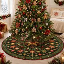 1 buah Kotak Hadiah Bulat dengan Motif Alas Pohon Natal, Dekorasi Liburan Warna Elegan, 5 Ukuran, Hadiah Liburan Unisex, Cocok untuk Dekorasi Natal di Rumah dan Pesta - Kotak hadiah bundar - View 9