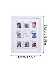 8-Grid 3-Inch Photo Poker Style Collage Photo Frame, Multi Photo Display Rack With Eight Grids, Wall Mounted And Desktop Dual-Use, Suitable For Couple Anniversaries/Wedding Memories, Home Bedroom Living Room Decoration, Romantic Gifts For Lovers - Multicolor - View 5