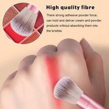 20Pcs Light Pink Professional Makeup Brushes Set , Cosmetic Brushes For Powder , Blush , Foundation And Eye Detail Makeup , Practical Daily Makeup Kit For Makeup Beginners - Multicolor - View 3