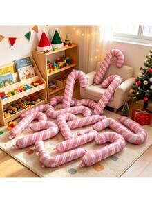 10pcs 32-Inch Pink Candy Cane Balloons Set, Suitable For Christmas, New Year, Anniversary, Birthday And Reunion Party Decoration, Christmas Theme Decoration Balloons - Pink Cane - View 5