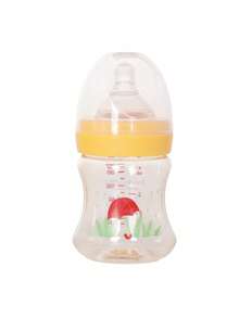1pc Cartoon Pattern Wide Neck Baby Bottle, PPSU Material, Temperature Resistant -20°C To 180°C, High Temperature Sterilizable, 140ml Capacity, Liquid Silicone Nipple, Lightweight, Shock-Resistant, Durable - Multicolor - View 11